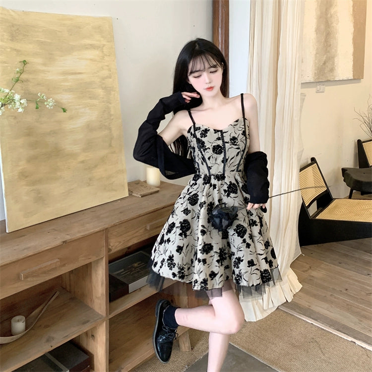 Summer Floral Puffy Femboy Dress.