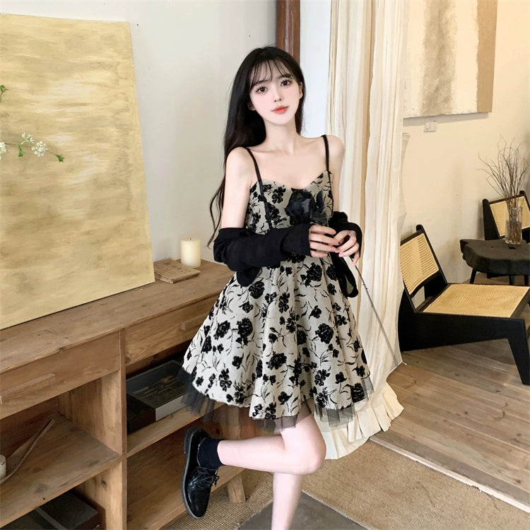 Summer Floral Puffy Femboy Dress.