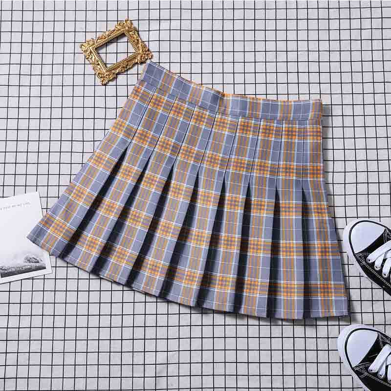 Preppy Plaid Pleat Skirt