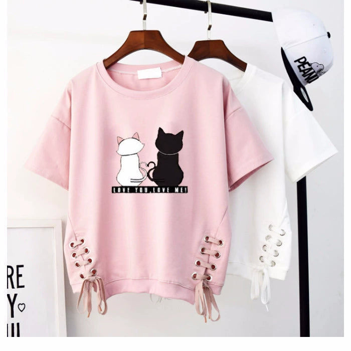 Cute Femboy Eyelet Straps Top