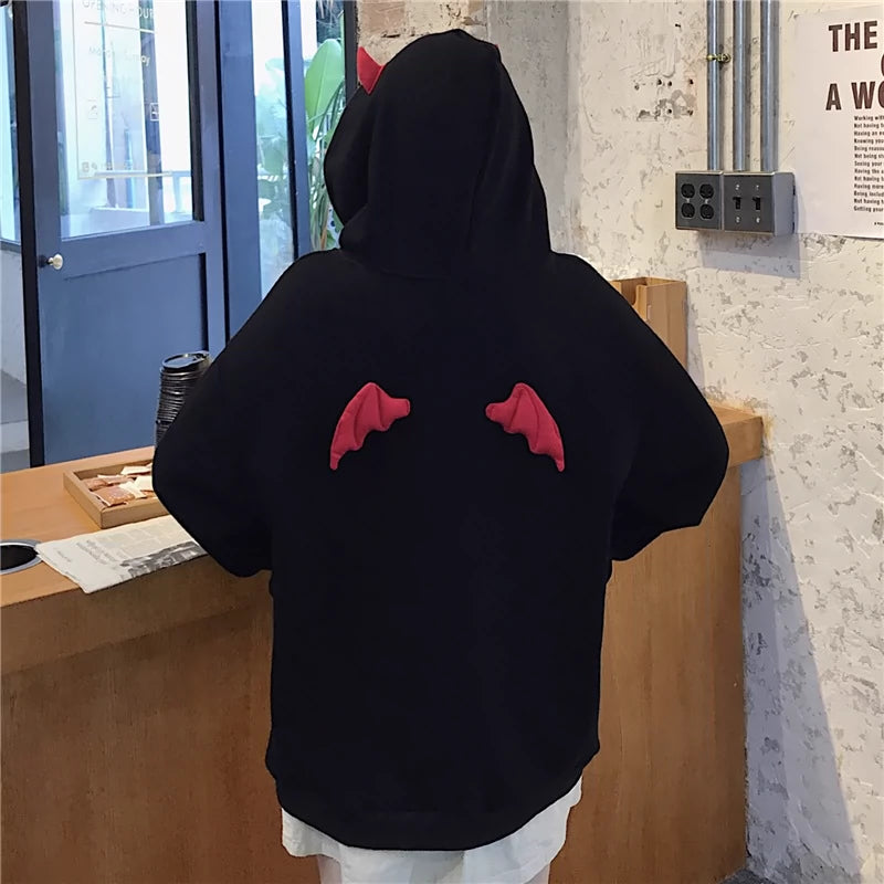 Cute Devil Wings Femboy Hoodie