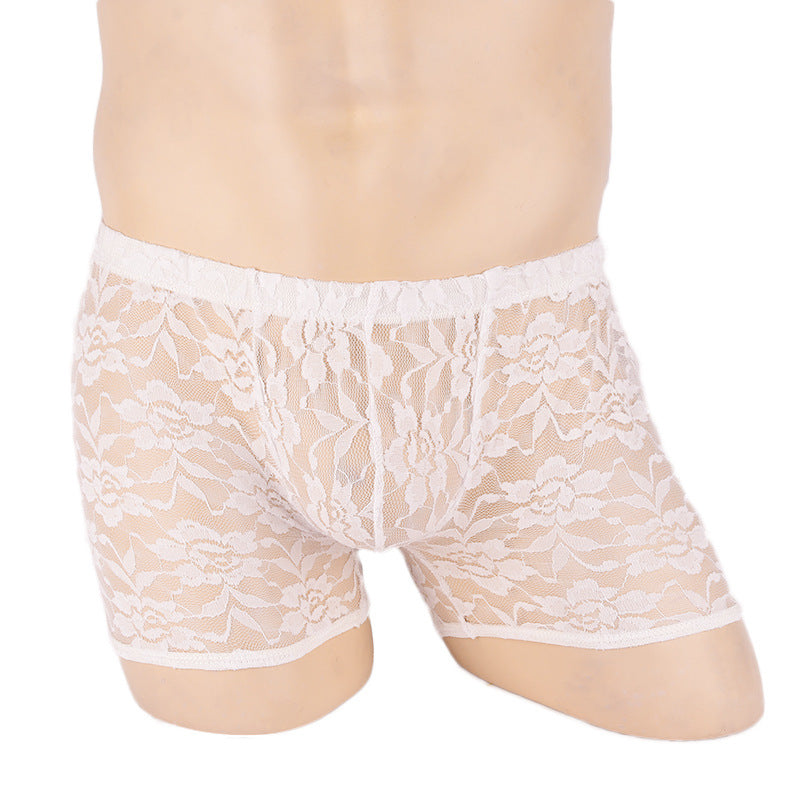 Sheer Lace Boxer Briefs
