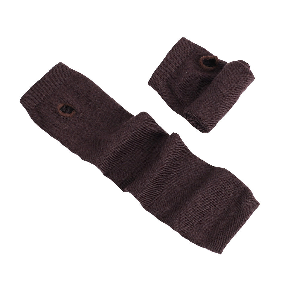 Knitted Cotton Striped Arm Warmer