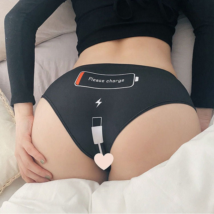 Please Charge Panties black