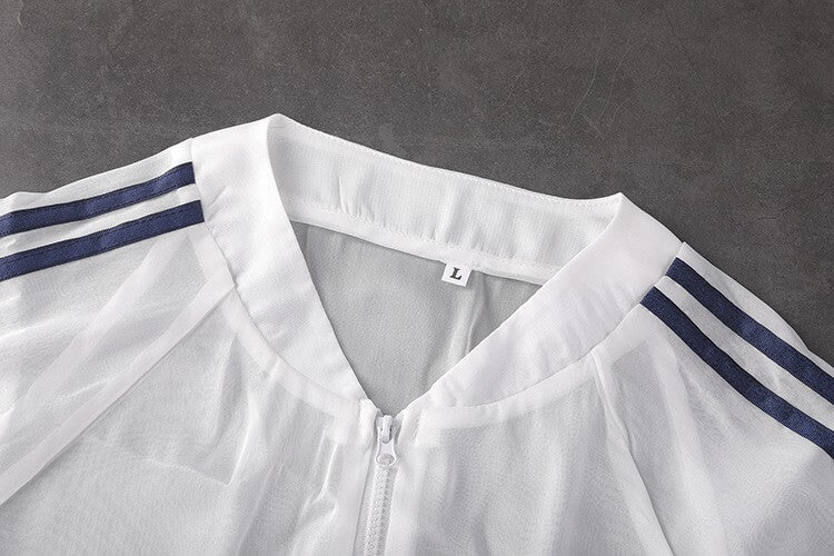 Preppy One Piece Swimsuit and Sun-proof Suit