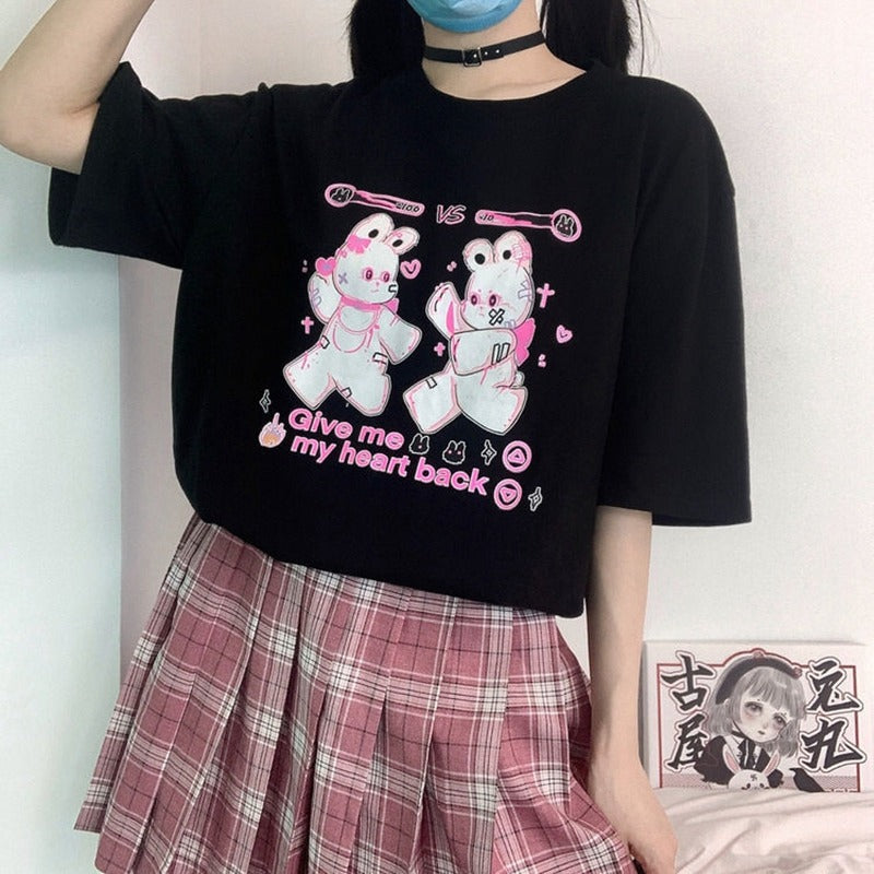 Give Me My Heart Back, Rabbit HP, Femboy Crop T-shirt