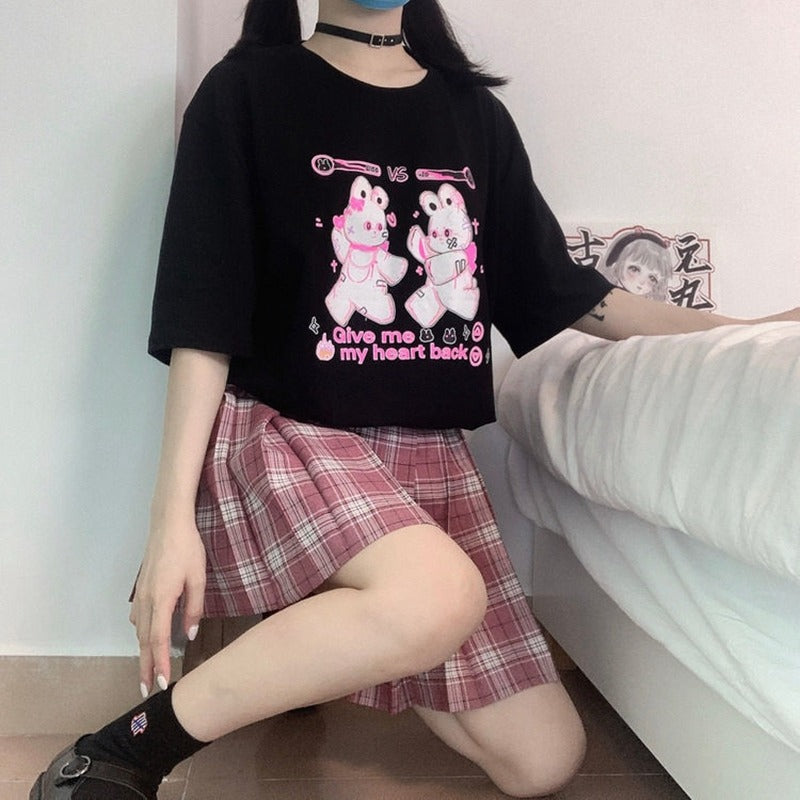 Give Me My Heart Back, Rabbit HP, Femboy Crop T-shirt