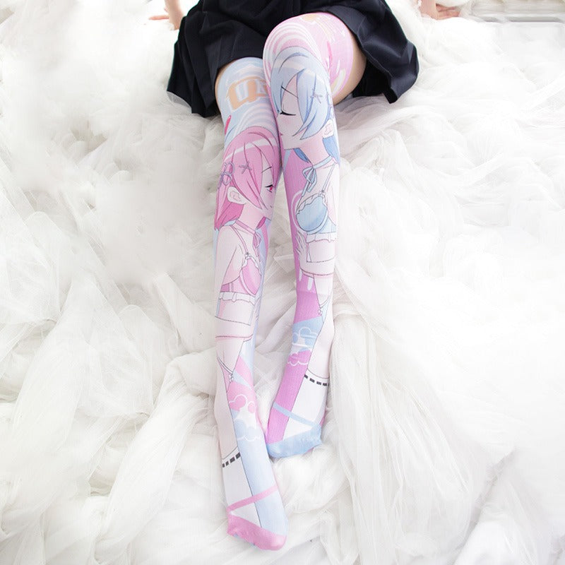 Rem and Ram Anime Stockings