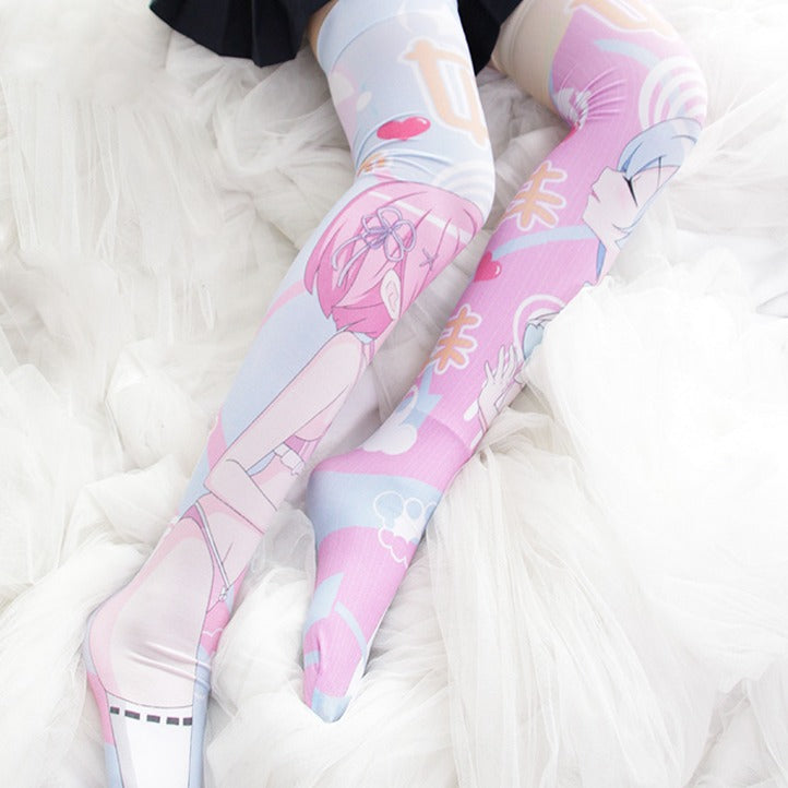 Rem and Ram Anime Stockings