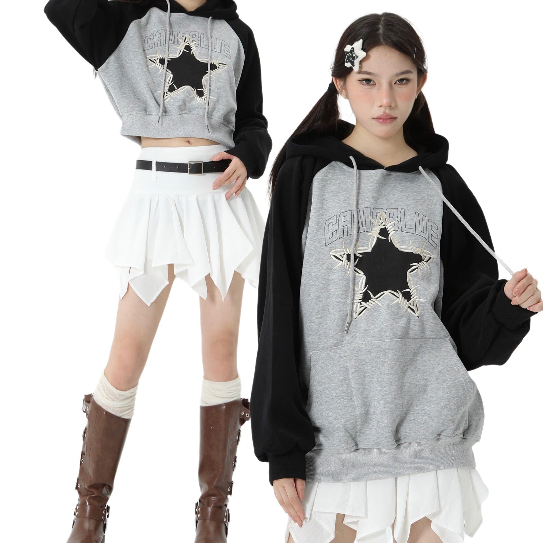 Retro Star Femboy Pullover Hoodie