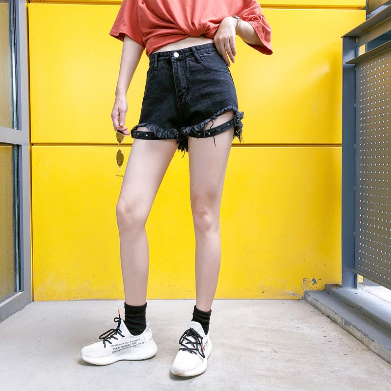 Rough Denim Booty Shorts