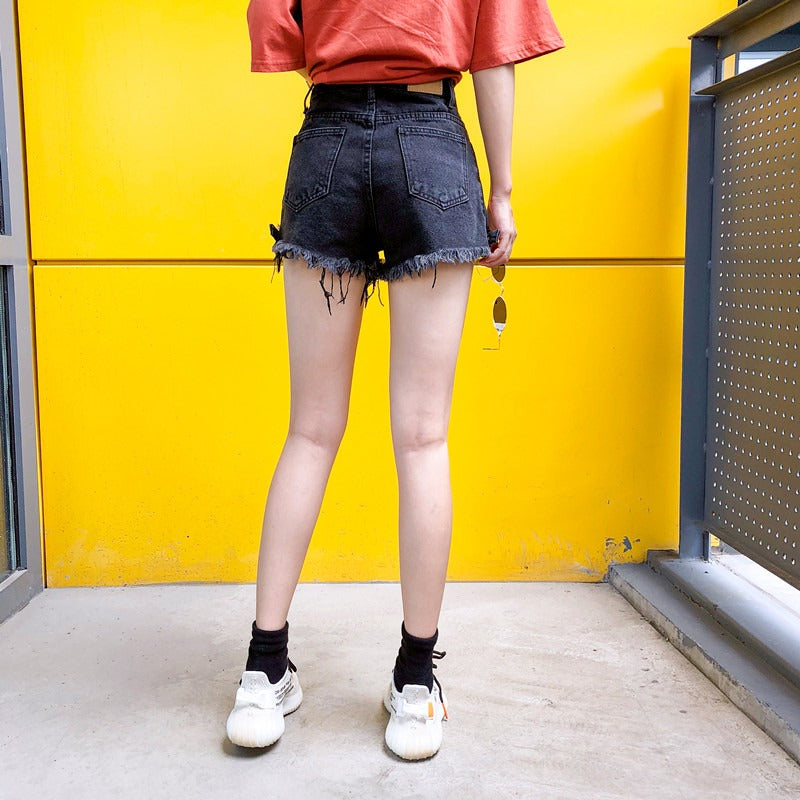 Rough Denim Booty Shorts