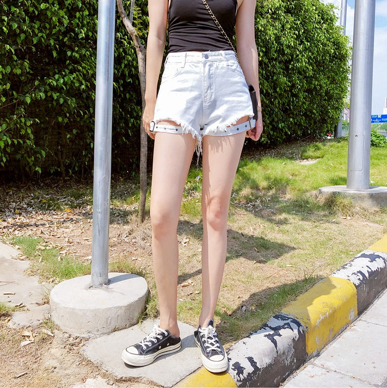 Rough Denim Booty Shorts