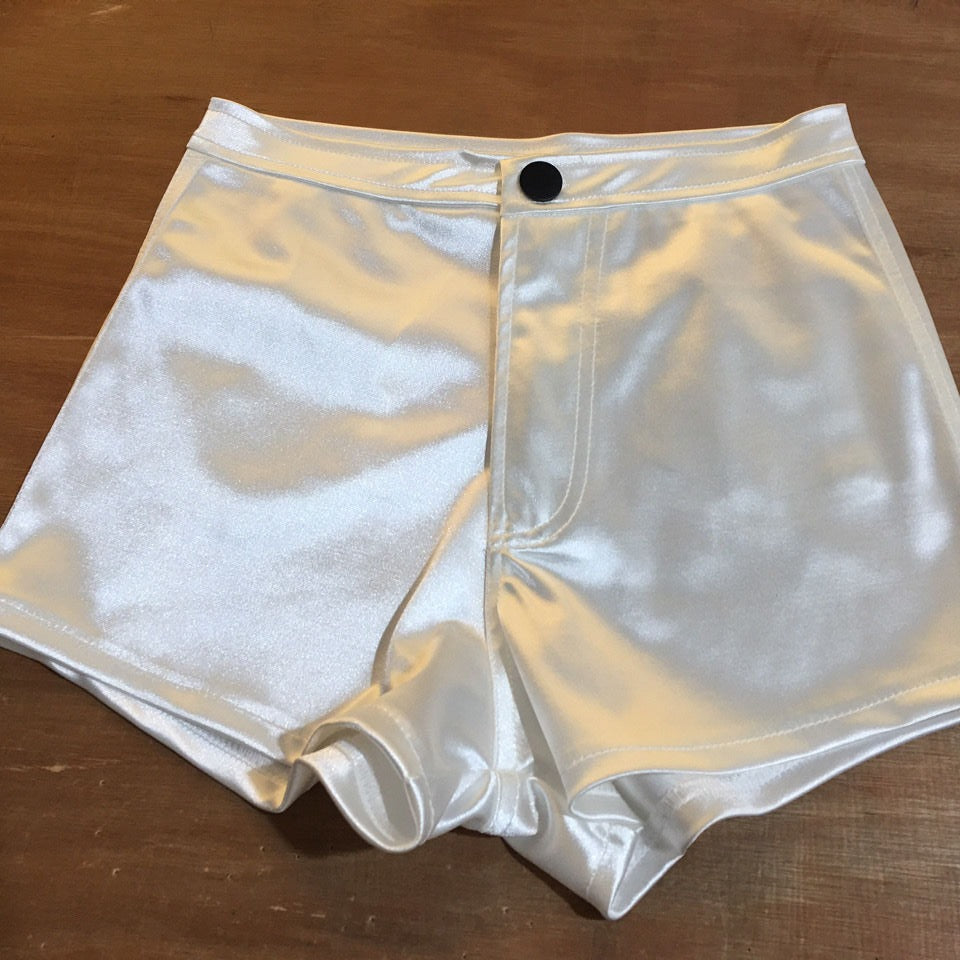 Shiny High Waist Booty Shorts