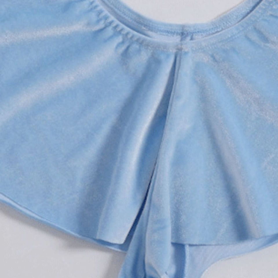 Solid Silk Femboy Tube Skort Set