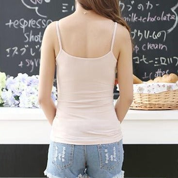 Solid Spaghetti Strap Tank Top