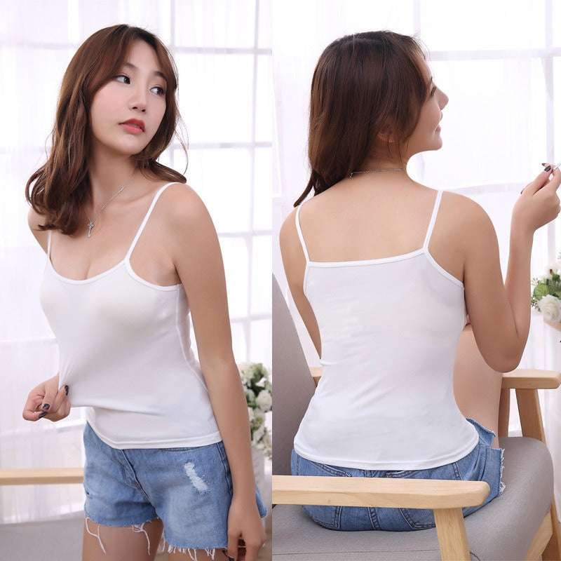 Solid Spaghetti Strap Tank Top