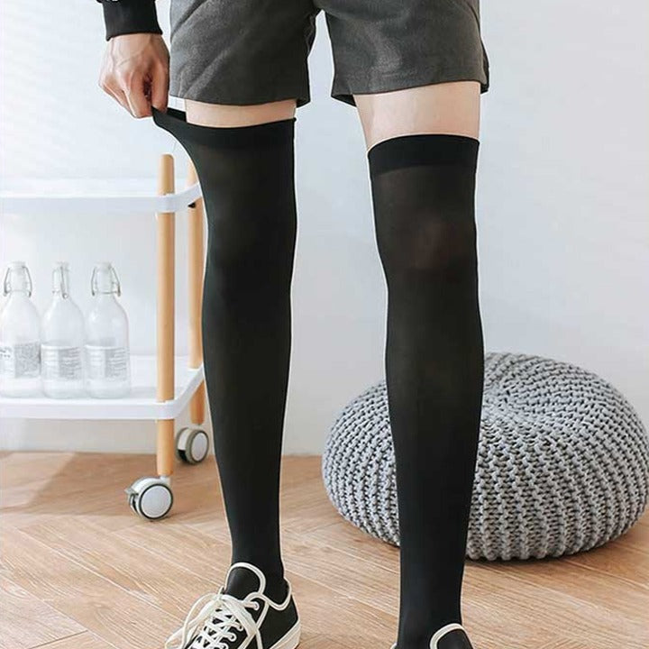 Solid Stretch Stockings for Femboy