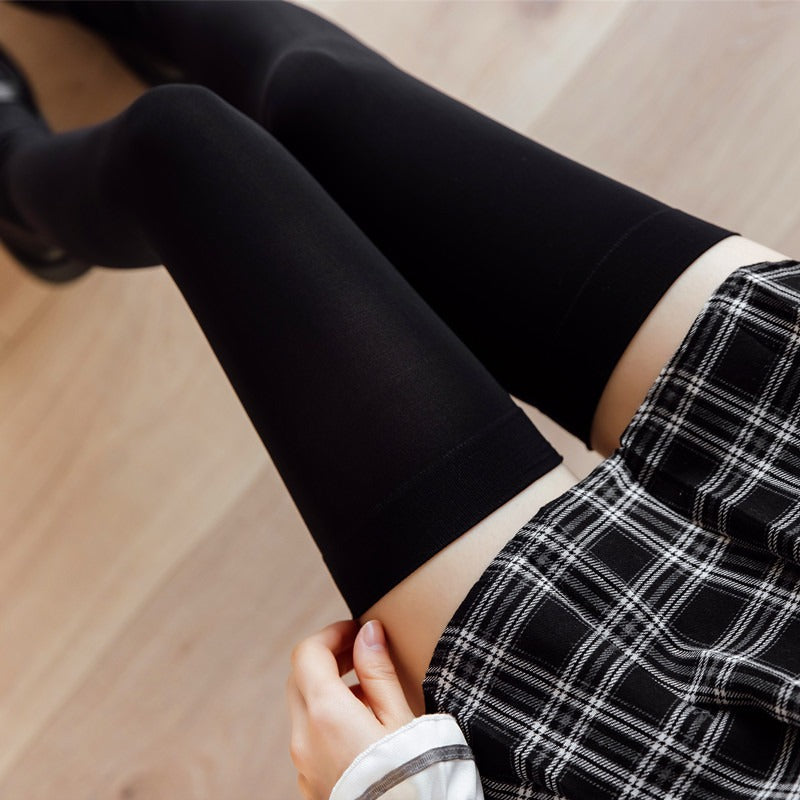 Solid Thigh Highs black