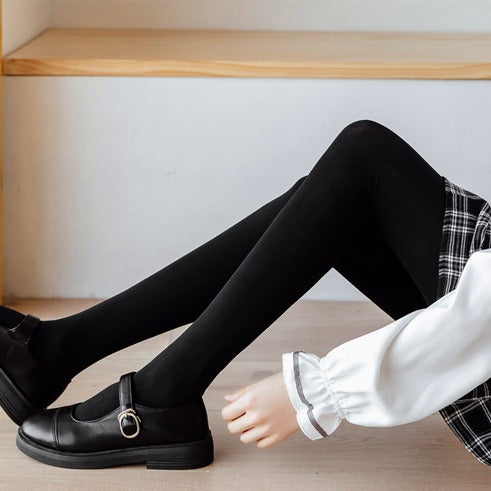 Solid Thigh Highs black