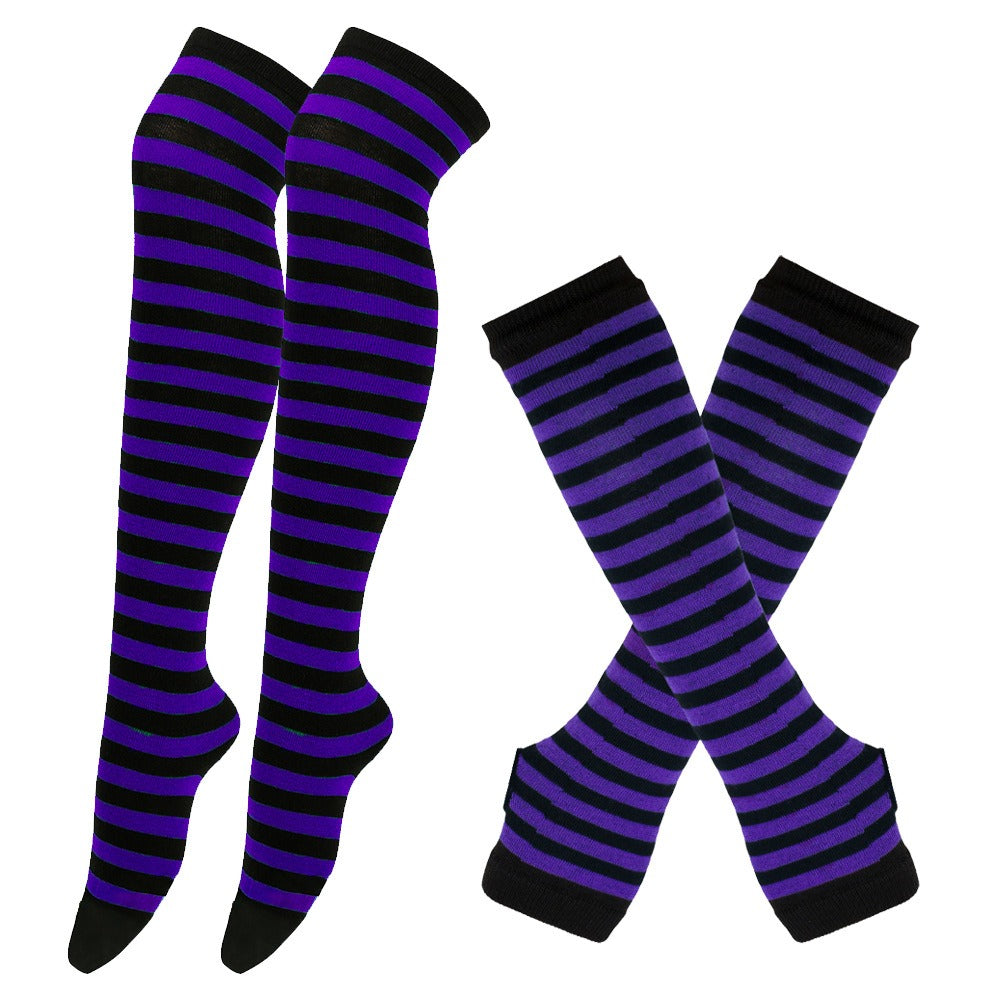 Stripe Arm Warmer and Socks Set