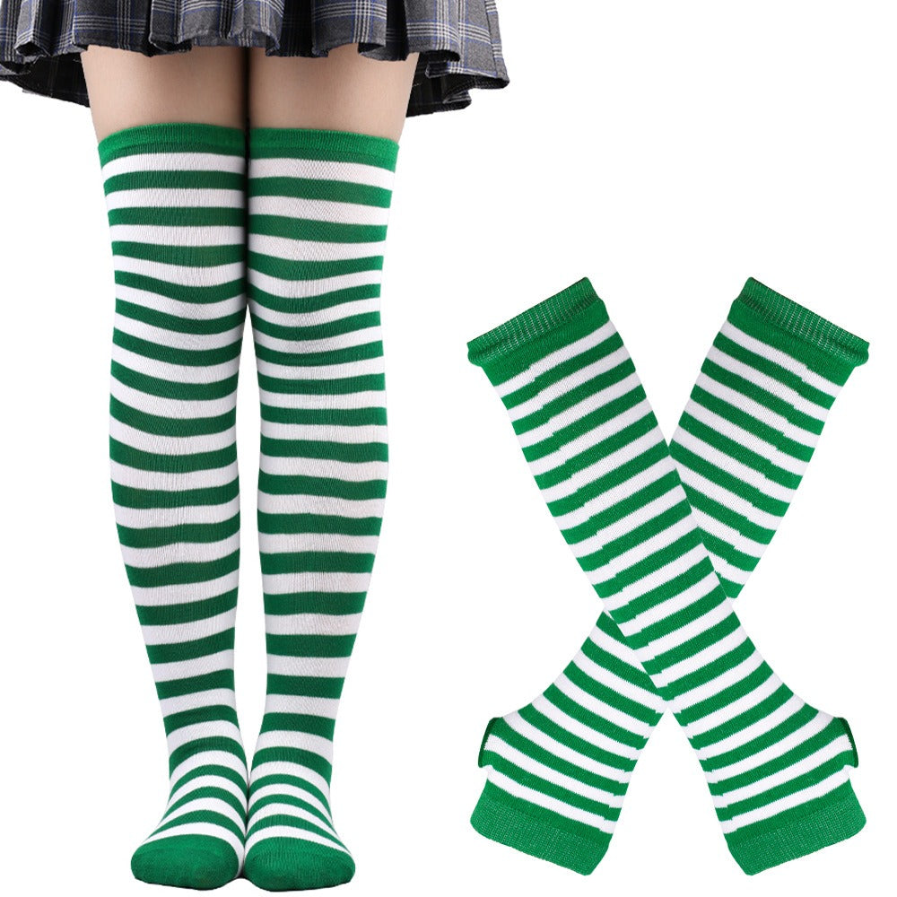 Stripe Arm Warmer and Socks Set