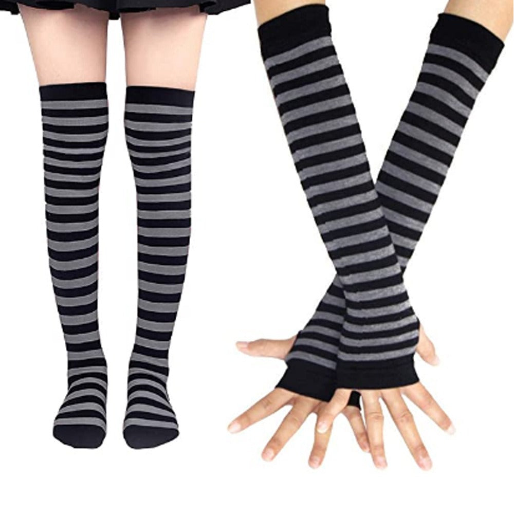 Stripe Arm Warmer and Socks Set