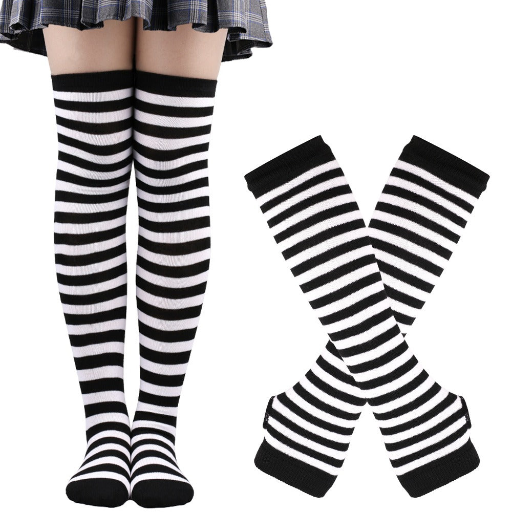 Stripe Arm Warmer and Socks Set