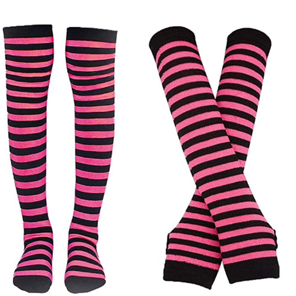 Stripe Arm Warmer and Socks Set