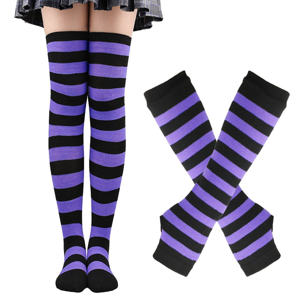 Stripe Arm Warmer and Socks Set