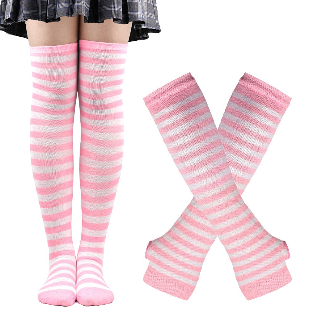 Stripe Arm Warmer and Socks Set