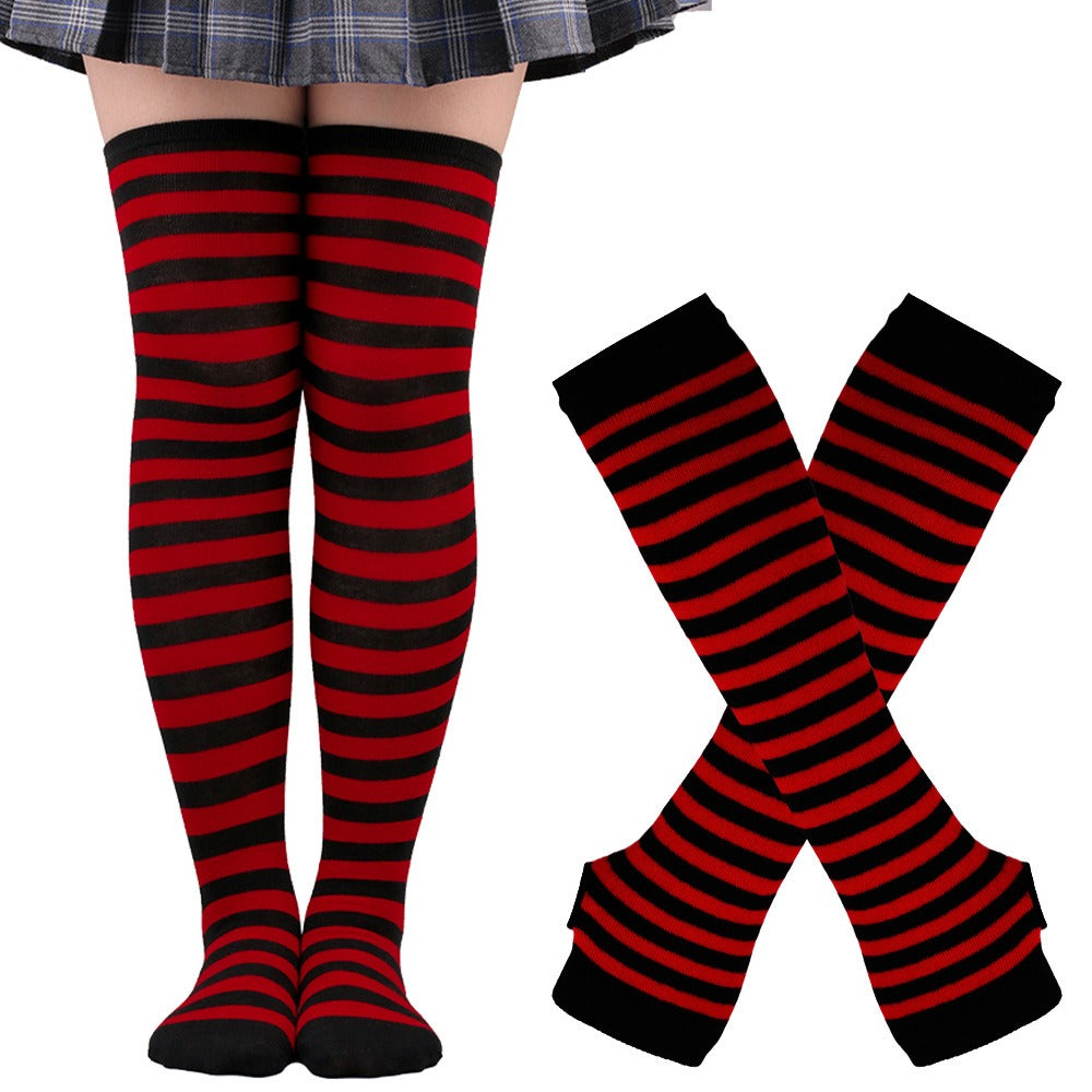 Stripe Arm Warmer and Socks Set