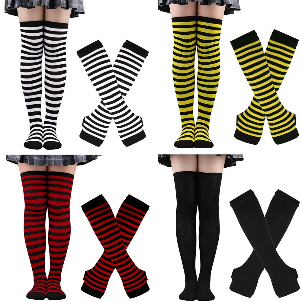 Stripe Arm Warmer and Socks Set