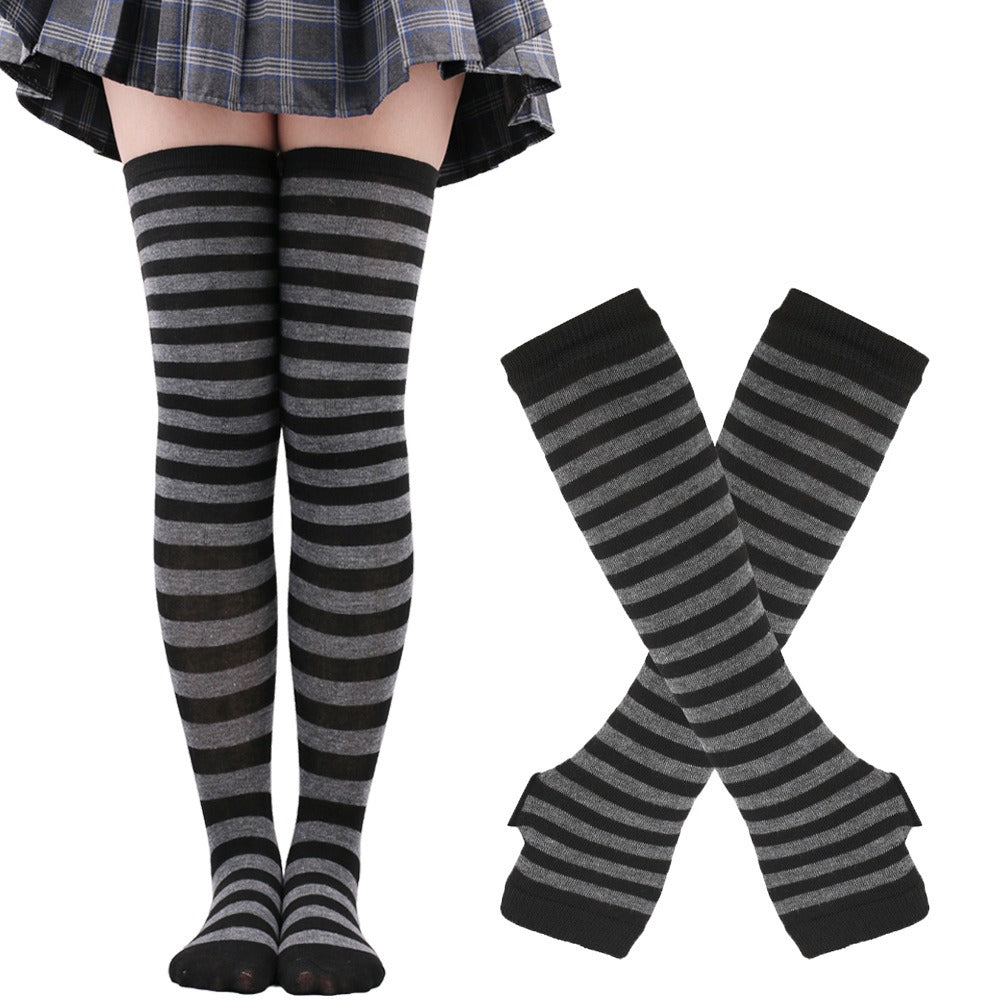 Stripe Arm Warmer and Socks Set