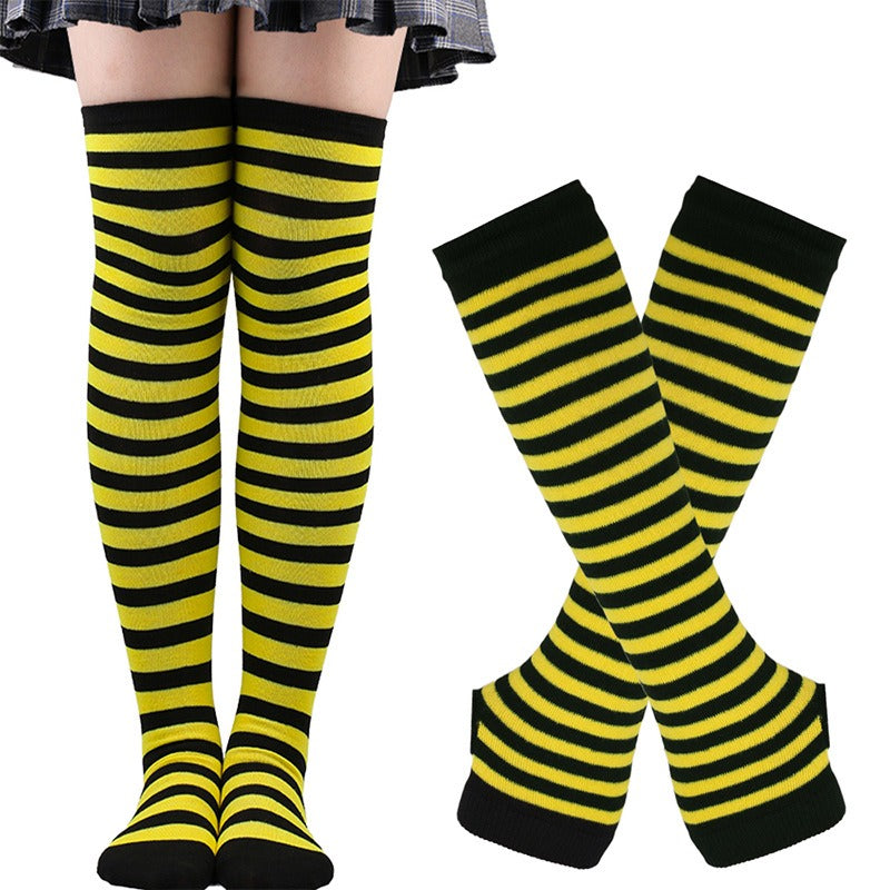 Stripe Arm Warmer and Socks Set