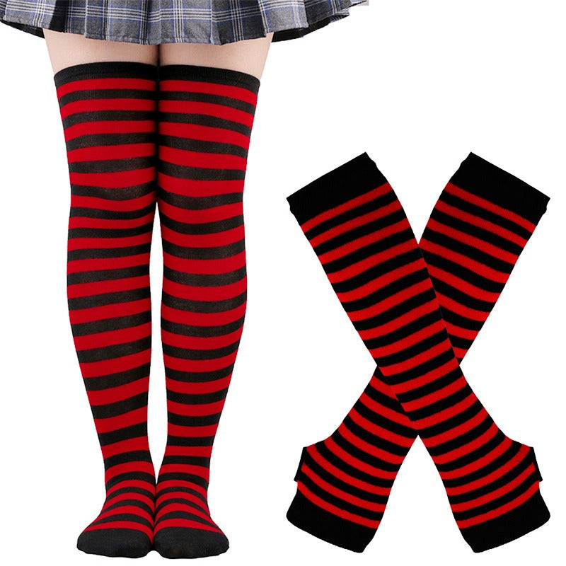 Stripe Arm Warmer and Socks Set
