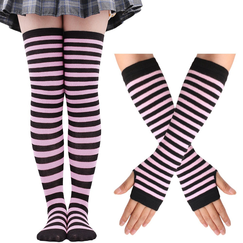Stripe Arm Warmer and Socks Set