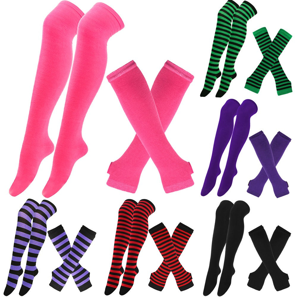 Stripe Arm Warmer and Socks Set