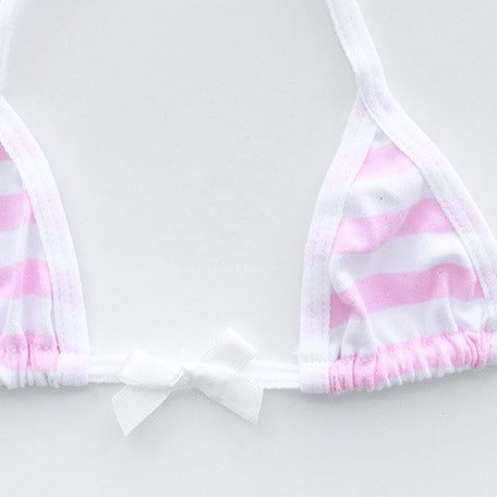 Stripe String Bikini PINK