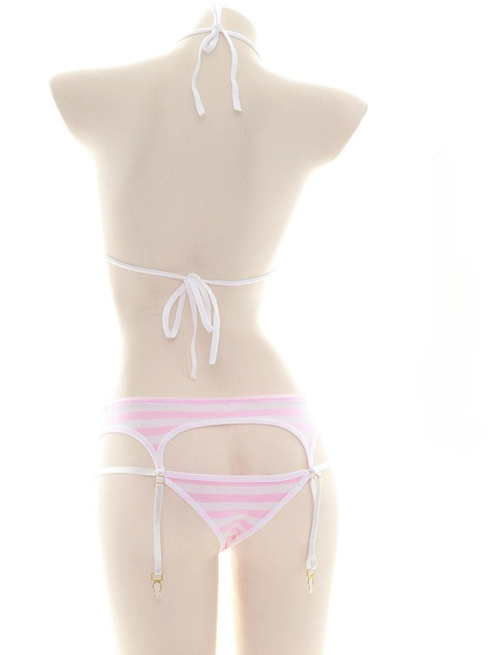 Stripe String Bikini PINK