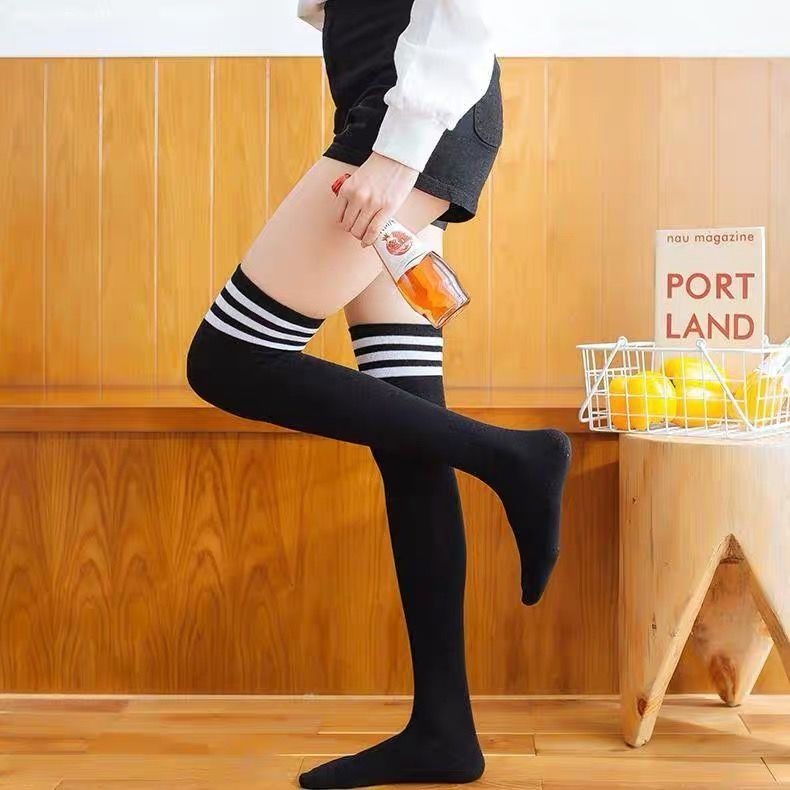 Striped Cotton Femboy Thigh Highs