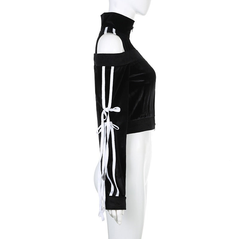 Stripe Knotted Short Coat