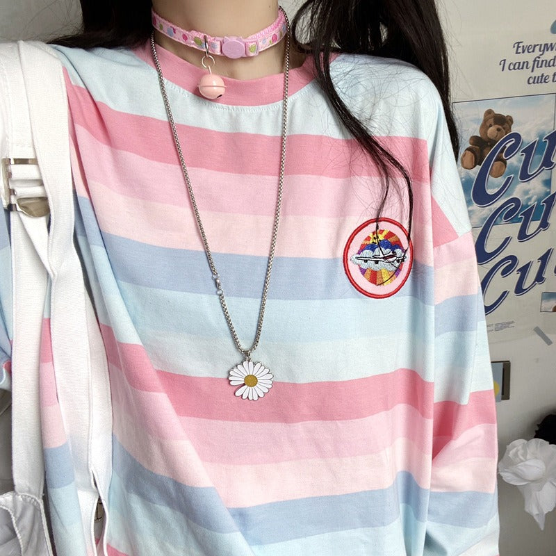 Striped Loose Long Sleeve T-shirt