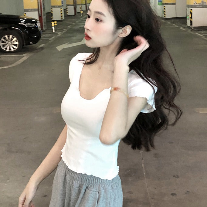V-neck Crop Top.