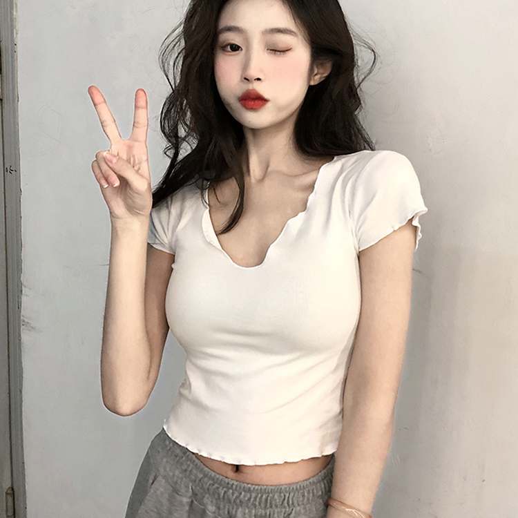 V-neck Crop Top.