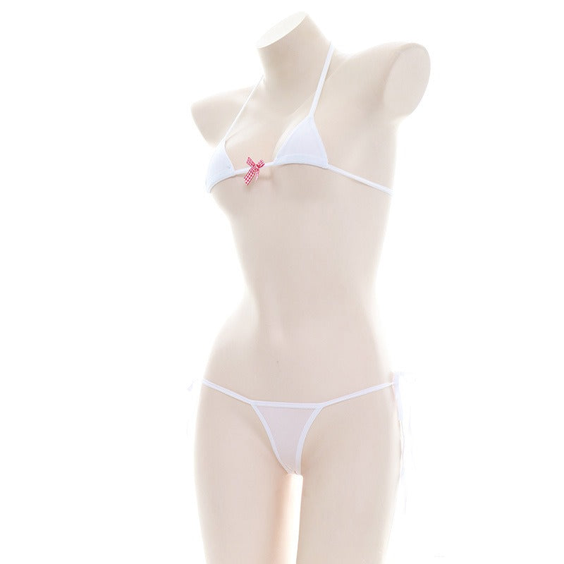 White Femboy Bikini