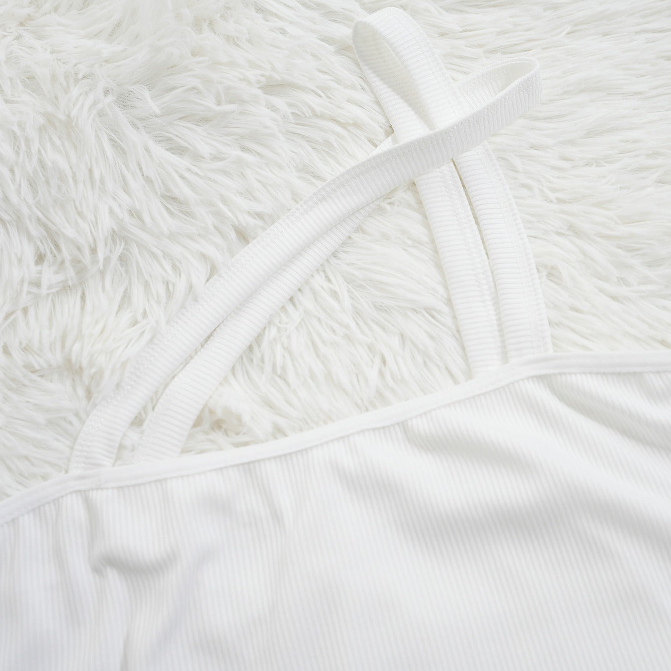 White Knitted One Shoulder Bodysuit