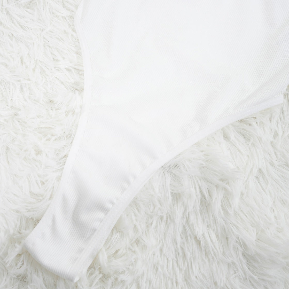 White Knitted One Shoulder Bodysuit
