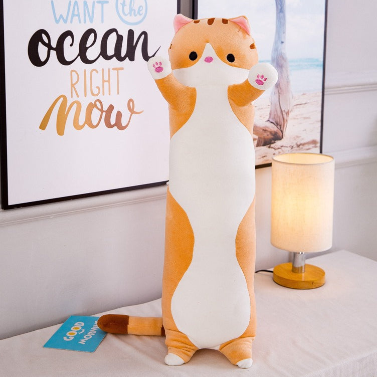 Soft Long Lying Cat Body Pillow