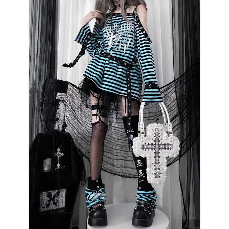 Virtual Butterfly Striped Top